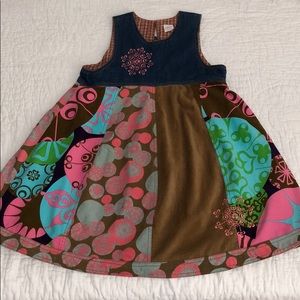 Vintage Oilily velveteen dress in size 10.